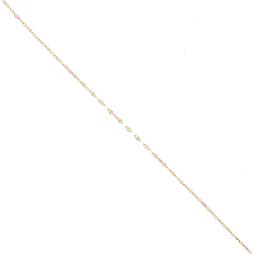1.5mm 304 Gold stainless steel epoxy resin and fantasy mesh chain - Rose x1m