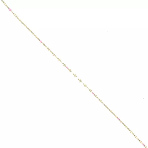 1.5mm 304 Gold stainless steel epoxy resin and fantasy mesh chain - Rose x1m