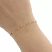 1.5mm 304 Gold stainless steel epoxy resin and fantasy mesh chain - Rose x1m