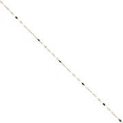 1.5mm 304 stainless stee Fancy mesh and epoxy resin chain - gold - Black x1m|raw }}