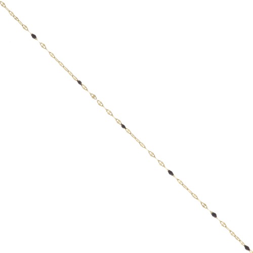 1.5mm 304 stainless stee Fancy mesh and epoxy resin chain - gold - Black x1m