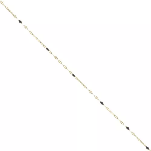 1.5mm 304 stainless stee Fancy mesh and epoxy resin chain - gold - Black x1m