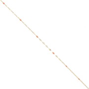 1.5mm - Stainless steel 304 Fancy mesh and epoxy resin chain -Gold - Orange x1m|raw }}
