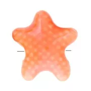 Orange - 12x11mm Ceramic starfish beads - Orange iridescent x5 12x11mm Ceramic starfish beads - Orange iridescent x5