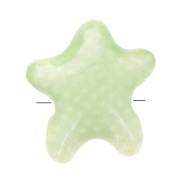 12x11mm Ceramic starfish beads - Iridescent pale green x5|raw }}
