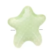 Light Green - 12x11mm Ceramic starfish beads - Iridescent pale green x5 12x11mm Ceramic starfish beads - Iridescent pale green x5