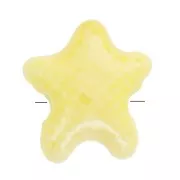 12x11mm Ceramic starfish beads - Iridescent yellow x5