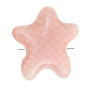 12x11mm Ceramic starfish beads - Iridescent pink x5|raw }}