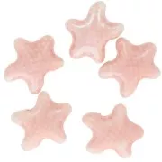 12x11mm Ceramic starfish beads - Iridescent pink x5