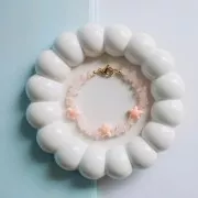 12x11mm Ceramic starfish beads - Iridescent pink x5