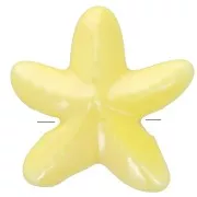 Yellow - 17mm ceramic starfish beads - Iridescent yellow x5 17mm ceramic starfish beads - Iridescent yellow x5