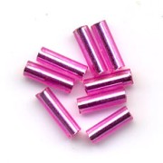 Preciosa Seed beads tubes 6.5x2 mm Rose Silver Lined x20g