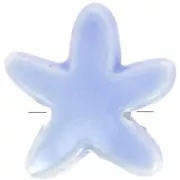 17mm ceramic starfish beads - Iridescent sky blue x5