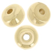 7x4mm CCB metallic acrylic Rondelle beads - Gold x15|raw }}