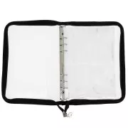 25x19cm Jewelry storage binder - Black - Transparent glitter x1