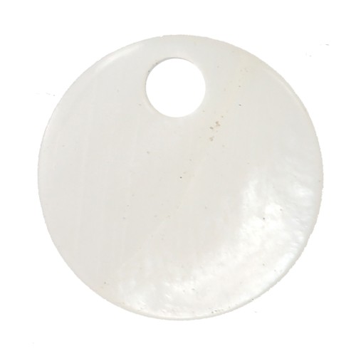 8mm round mother-of-pearl sequins - Natural x10