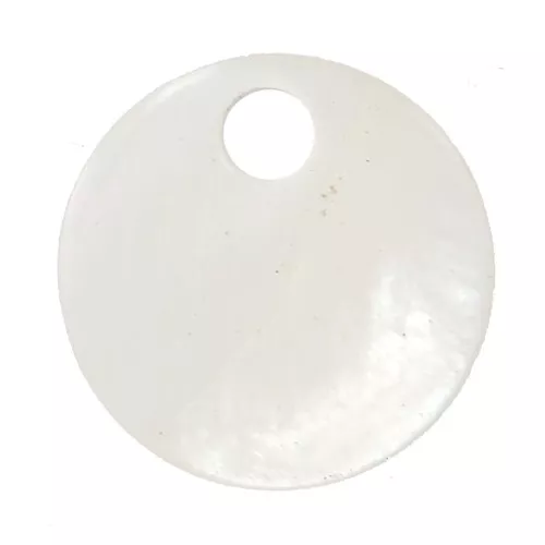 8mm round mother-of-pearl sequins - Natural x10