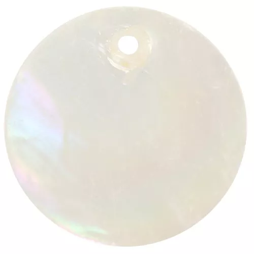 15mm Round charms - mother-of-pearl x5