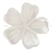 12mm mother-of-pearl cherry blossom bead - Natural x1