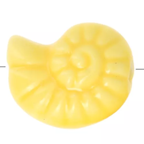 15x12mm Ceramic shell beads - Yellow x5
