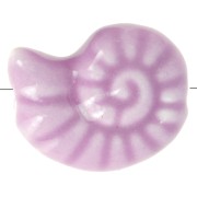 15x12mm Ceramic shell beads - Violet x5