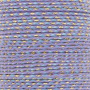 1.5mm Braided cotton cord and metallic thread - Multi Blue - Violet - Gold x1m|raw }}