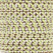 Beige - Cordon en coton tressé et fil métallisé 1.5 mm - Marron - Jaune fluo - Doré x1m Cordon en coton tressé et fil métallisé 1.5 mm - Marron - Jaune fluo - Doré x1m