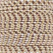 1.5mm Braided cotton cord and metallic thread - Brown - Sand - White - Gold x1m|raw }}