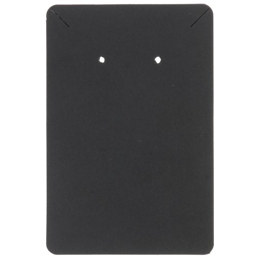 Pack of 30 jewelry holder cards 9x6 cm earrings and necklaces - Black x1