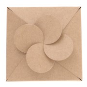 8x8x5cm DIY flower gift box - Kraft x1
