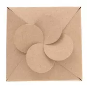 8x8x5cm DIY flower gift box - Kraft x1