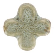 21mm ceramic cross bead - Light cyan marbled x5|raw }}