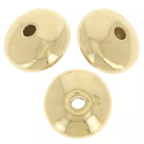 8x4mm Flattened round beads in CCB metallic acrylic - Gold x20