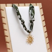 100% cotton Bandan - Cashmere pattern - Tie and Dye - Dark green - Green - Blue x1