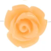 10 mm synthetic flower beads - Peach Marble x4