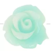 Turquoise - Perles fleur 10 mm en synthétique - Marbré Turquoise x4 Perles fleur 10 mm en synthétique - Marbré Turquoise x4