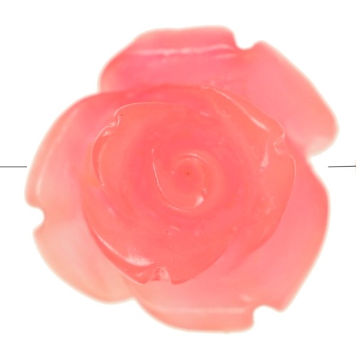 10 mm synthetic flower beads - Marbled Red - Nude x4