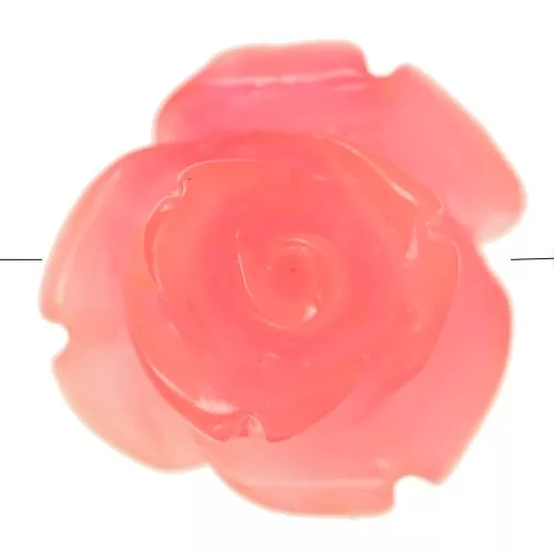 10 mm synthetic flower beads - Marbled Red - Nude x4
