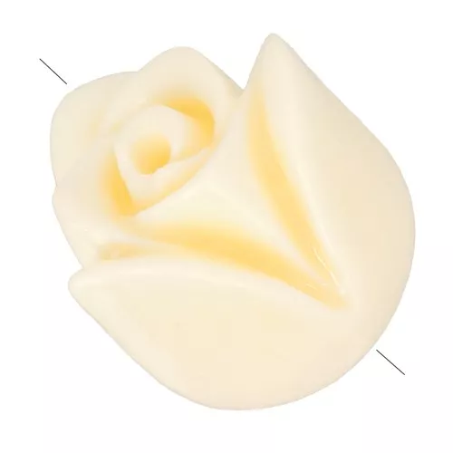 10 mm resin flower beads - Cream x4