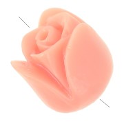 10 mm resin flower beads - Salmon pink x4