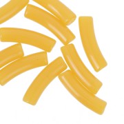 19x5mm Translucent acrylic tube beads - Light orange x10|raw }}