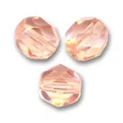 Fire Polished faceted round beads 6mm Rosaline/Peach  x25