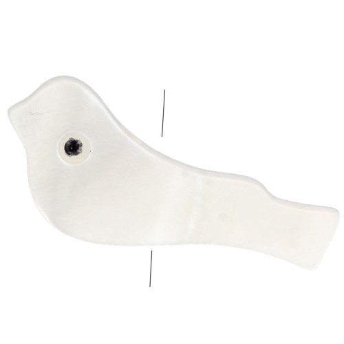 7x16mm Bird bead in mother-of-pearl - Natural x1