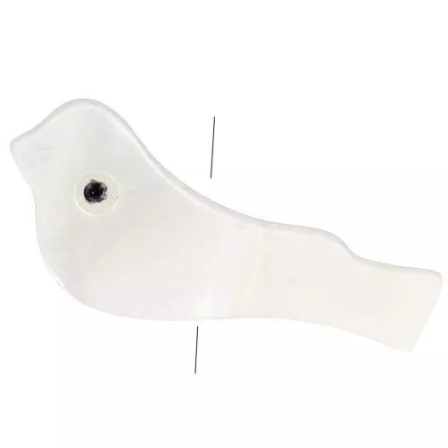 7x16mm Bird bead in mother-of-pearl - Natural x1