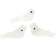 7x16mm Bird bead in mother-of-pearl - Natural x1