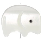 9x11mm Elephant bead in mother-of-pearl - Natural x1|raw }}