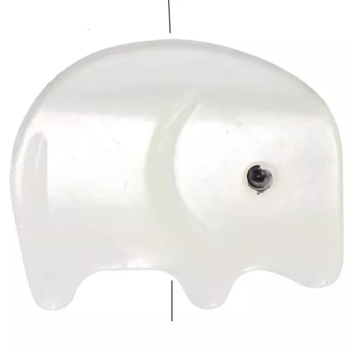 9x11mm Elephant bead in mother-of-pearl - Natural x1