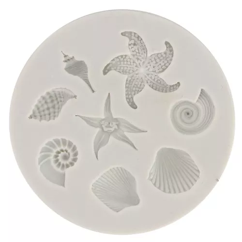 Silicone shell and starfish mold x1