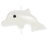 8x16.5mm Mother-of-pearl dolphin bead - Natural x1|raw }}