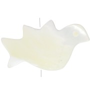 12.5x22mm Bird bead in mother-of-pearl - Natural x1